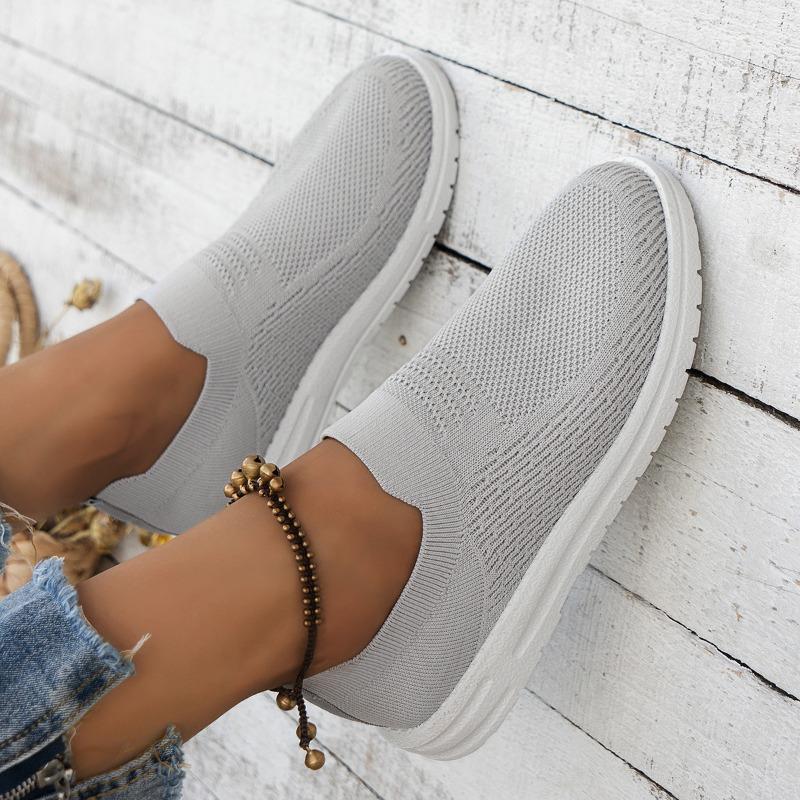 

Осень новая одинарная обувь женская сетка платформа плоский каблук спортивный стиль повседневная обувь 43 серый