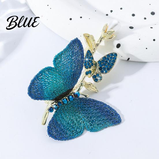 Unique Brooch Design Rhinestone Butterfly for Women Faux Pearl Insect