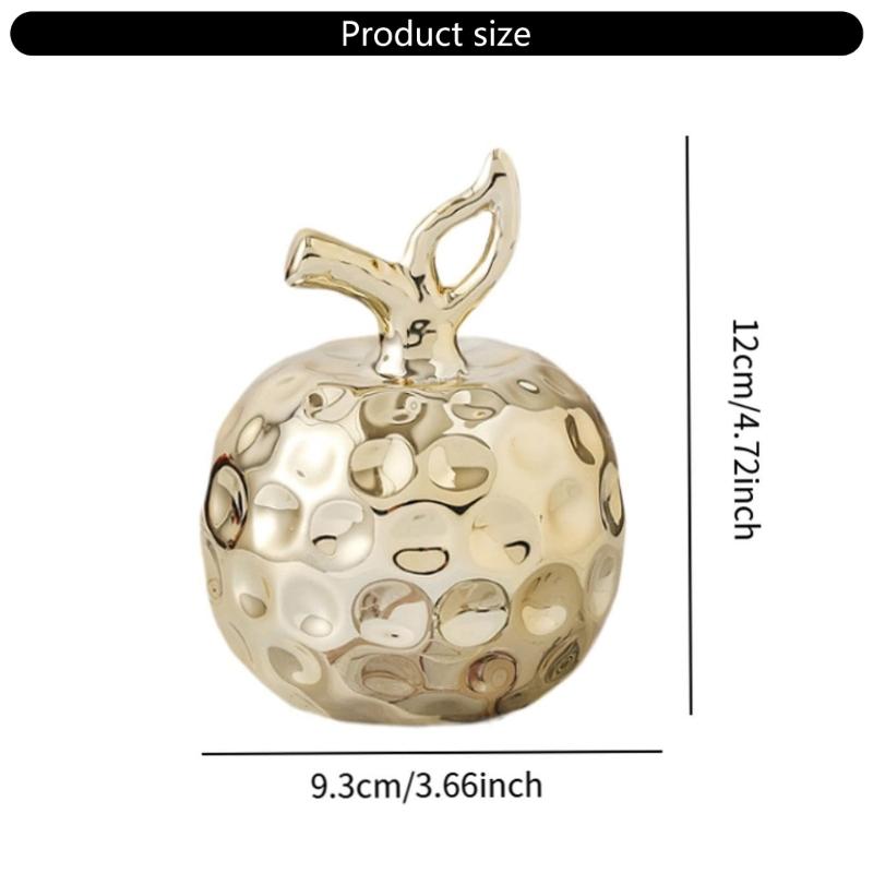 White Porcelain Artificial Pear Statue Durable Decorative Sculpture for Living Room Office Display