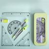 7-piece Set of Ruler, Triangle Ruler, Protractor, Compass, Student Stationery, Back To School Math Supplies