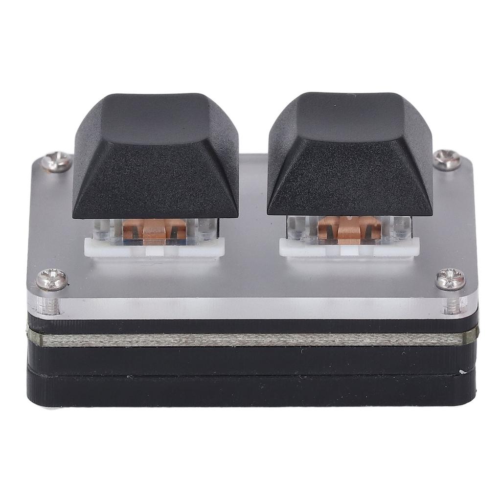 2 Tasten Tastatur Kabelgebunden Mini Smart Programmierbare Kurzbefehlstaste Kopieren Einfügen Ausschneiden USB Tastenfeld mit RGB Hintergrundbeleuchtung