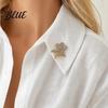 Women Decorative Pin Vintage Rhinestone Flower Brooch Floral Alloy Lapel