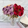 Artificial Rose Bouquet For Wedding Decor And Photography Props With Silk Fabric Material