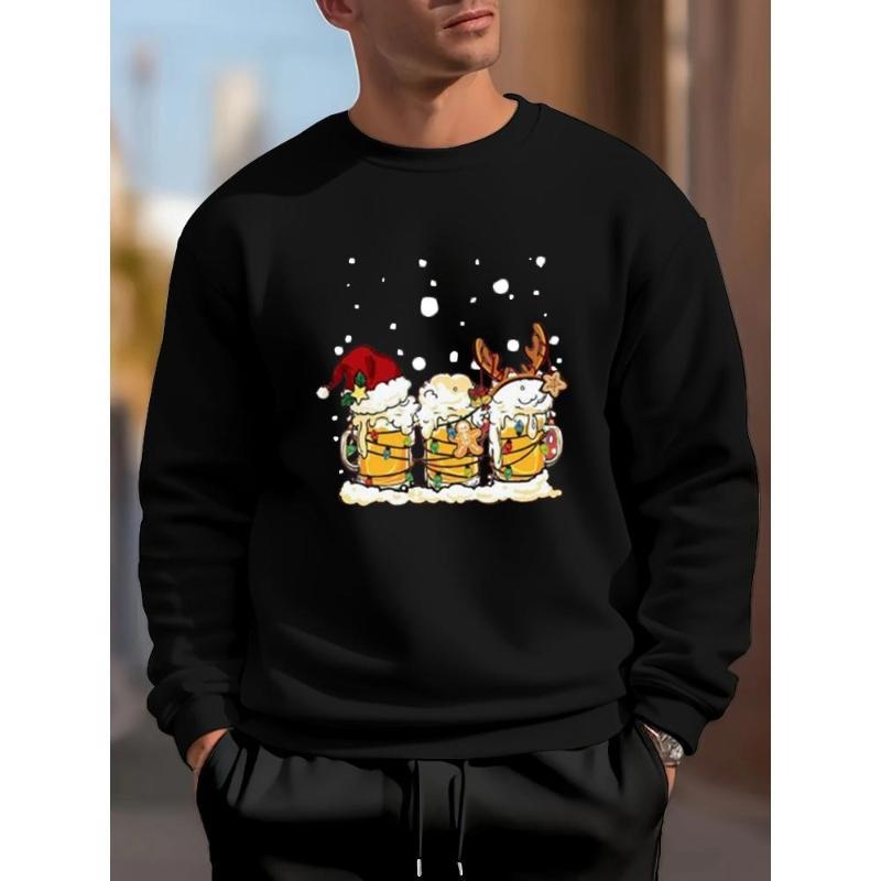 

Men s Slim Fit Crew Neck Sweatshirt, Streamlined & Anti-Wrinkle, Perfect for Office Casual XXL чёрный