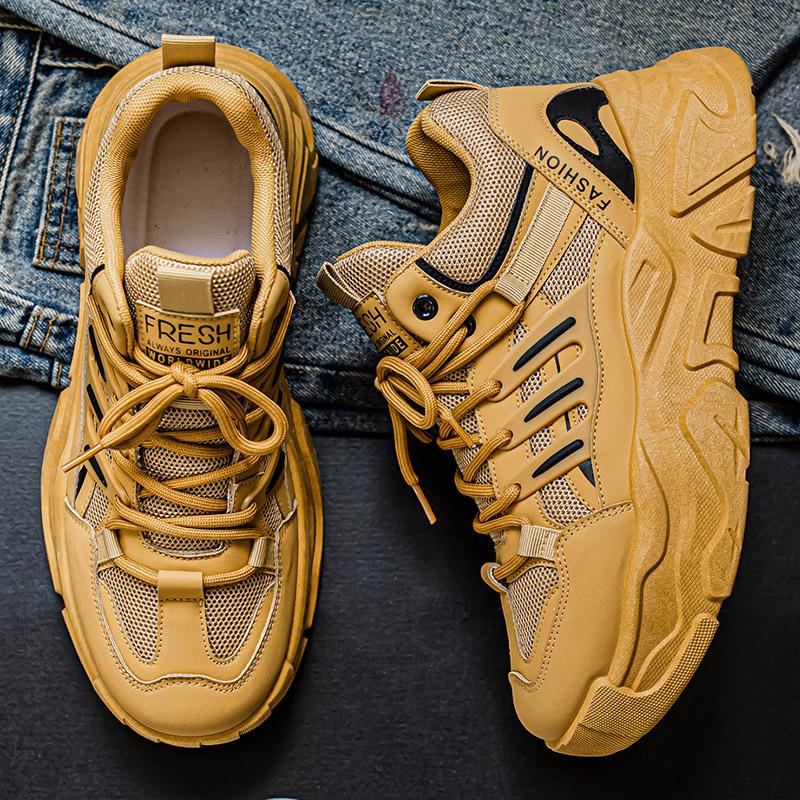 New Men's Fashion Casual Low Top Sports Shoes Students Thick Sole Comfortable Sneakers Boys Male Classic Breathable Basketball Shoes