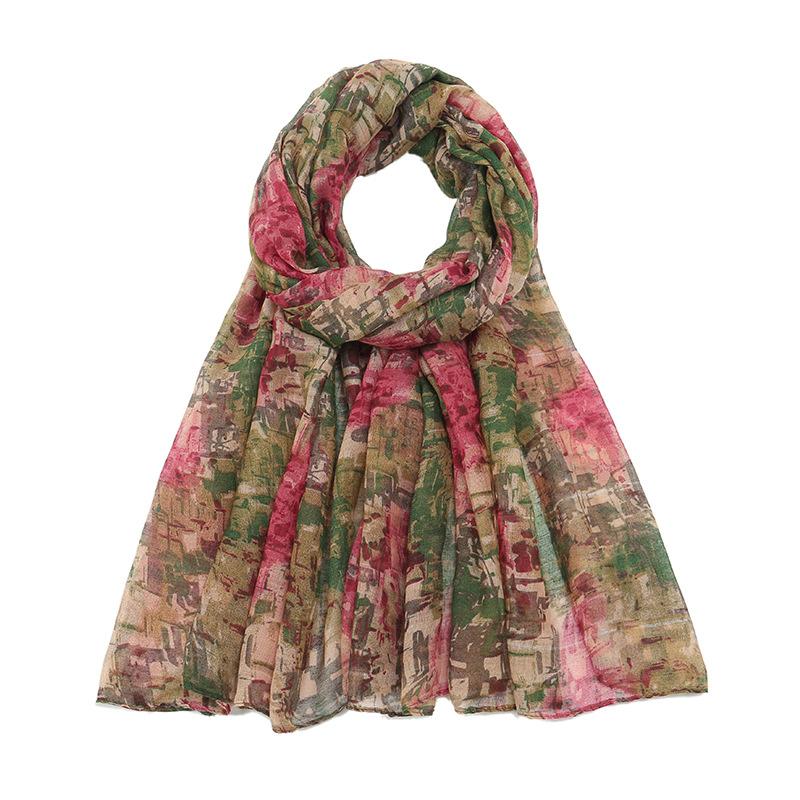 Mixed Color Cotton Voile Scarf Shawl Scarves Beachwear Wrap