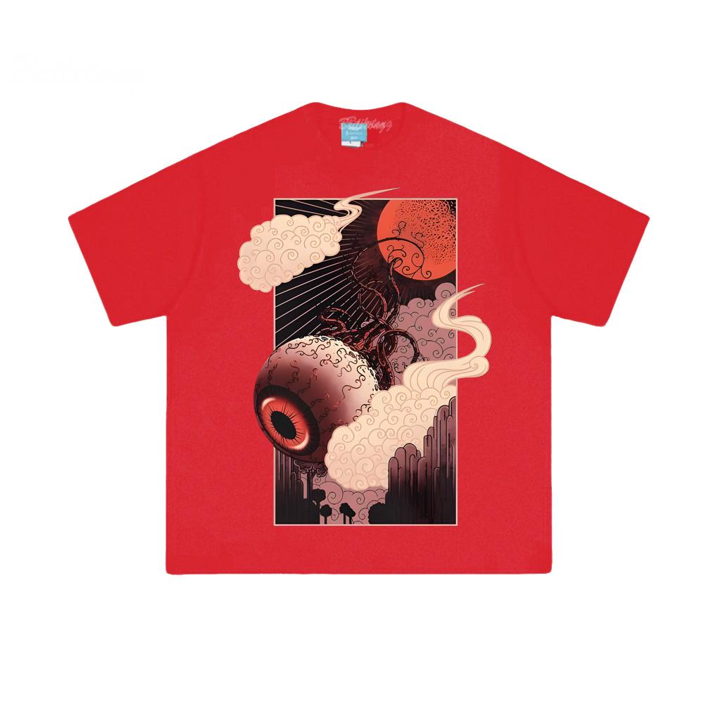 Terraria Eye of Cthulhu T Shirts Pixel Style Game Graphic Printing Tops Summer Cotton Casual Crew Neck Tops