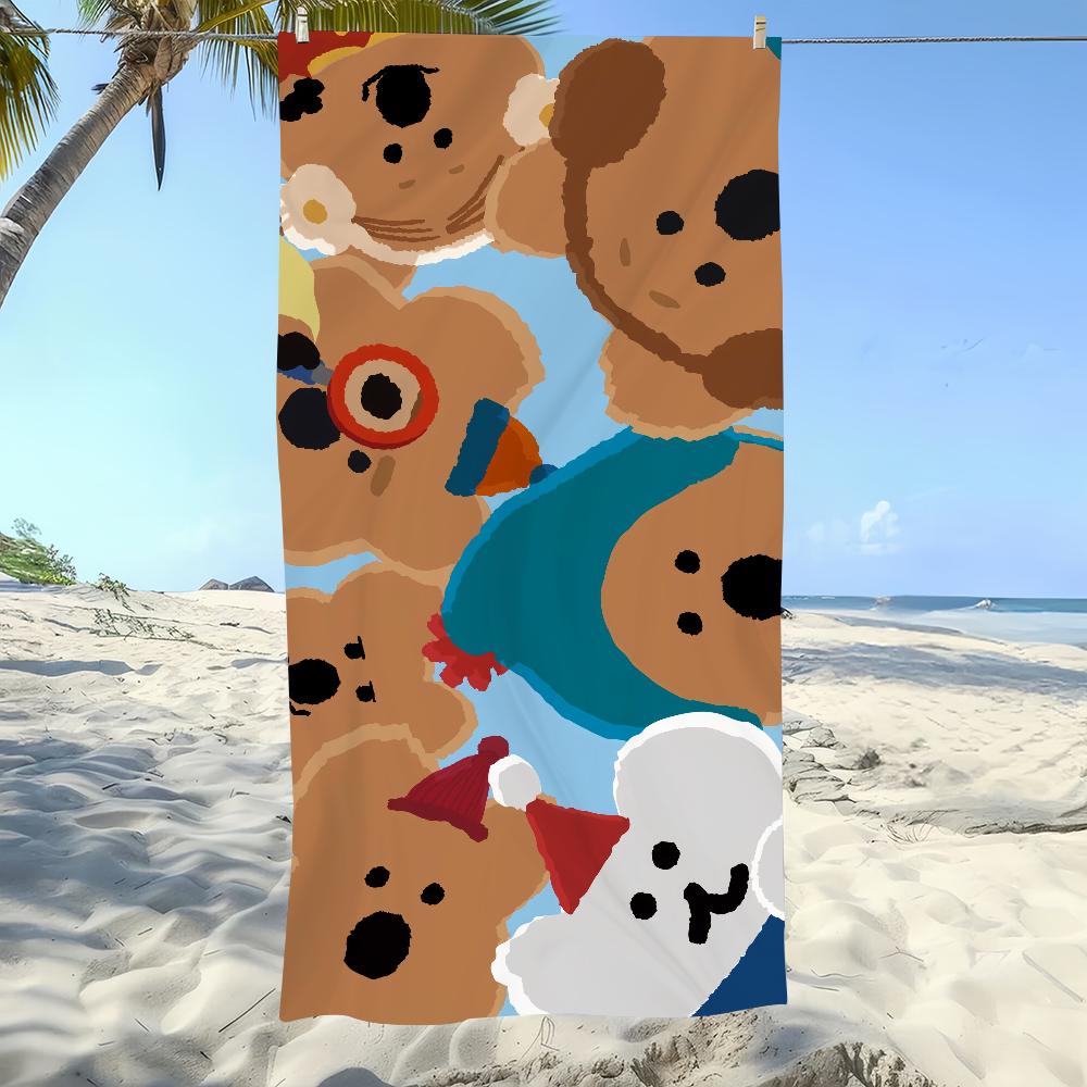 Korea D-Dinotaeng Cute Quokka Towel Soft Pool Gift For Travel Gym Shower Camping Quick Dry Sports Large Beach Towel STJ40x70CM