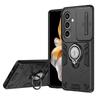KEYSION Shockproof Armor Case for Samsung S25 FE 5G Camera Lens Protection Ring Stand Phone Back Cover for Galaxy S25 FE 5G