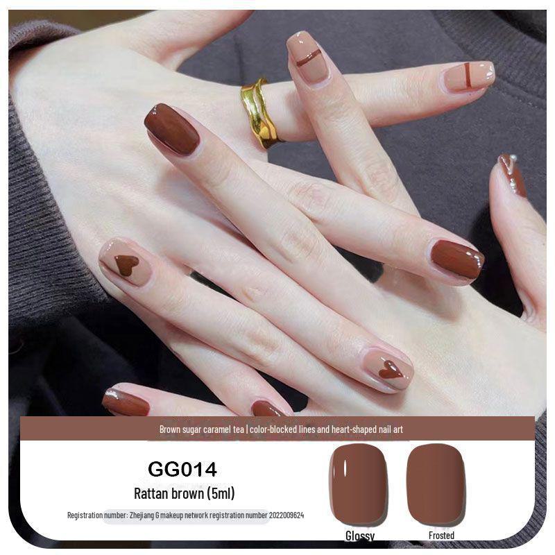 Platinum Haifei Nude Ice Gel Nail Polish - Trendy Transparent Nude from Xiaohongshu