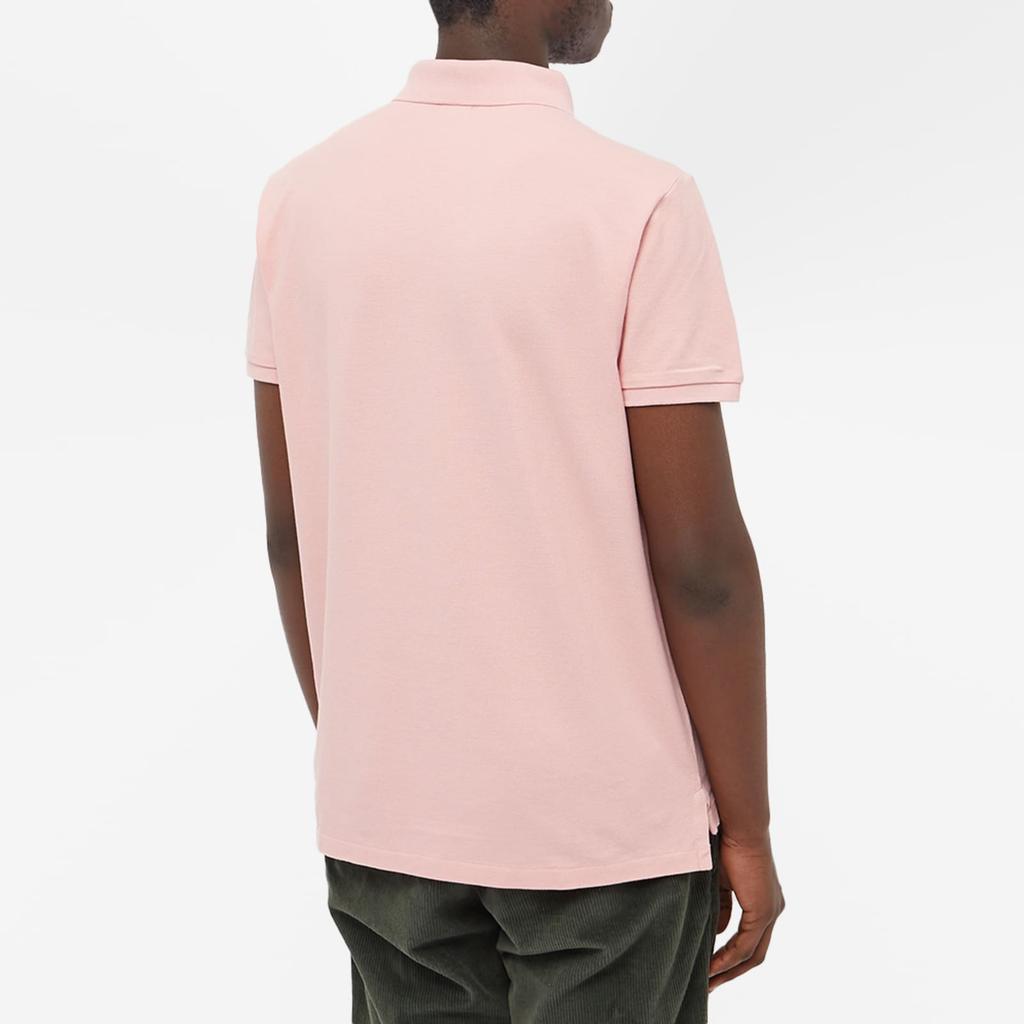 Polo Ralph Lauren Solid Pattern Embroidered Short Sleeve Polo Shirt Men tops Pink 710680784-284