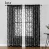 Floral Lace Curtain Mesh Voile for Hotel Room