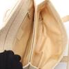 Used BVLGARI Logo Mania Handbag Canvas Leather Beige Beige Used Women