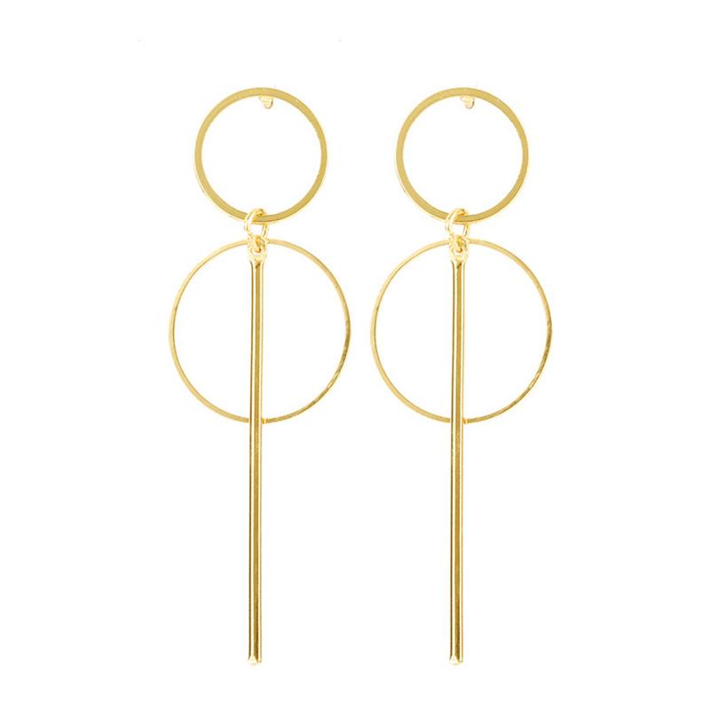 2021 New Big Earrings For Women Girls Gold Vintage Geometric Statement Metal Art Drop Earrings Charm Hoop Round Dangle Modern
