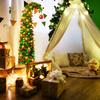 150cm Adjustable Artificial Christmas Tree with Round Sequins and Curved Top Slim Design for Indoor Seasonal Decoration