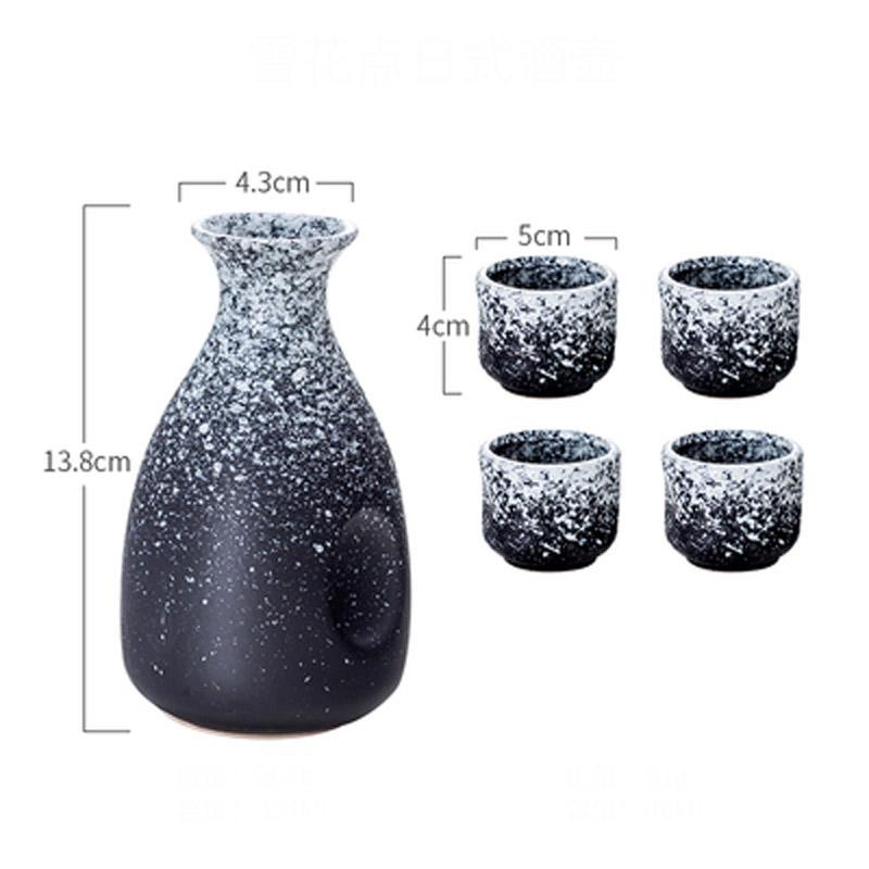 Japanese Style Wine Set Retro Ceramic Wine Glass White Wine Cup Sake Bottle Small Wine Bottle Dispenser  Wine Bridesmaid Gift