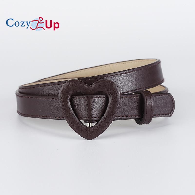 Love Buckle PU Pin Buckle Thin Waist Belt Casual Decoration with The Same Style of Children's Belt for Men and Women