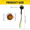3/4" LED Strobe+Steady Round Side Clearance Warning Light Amber Dual Modes 10PCS