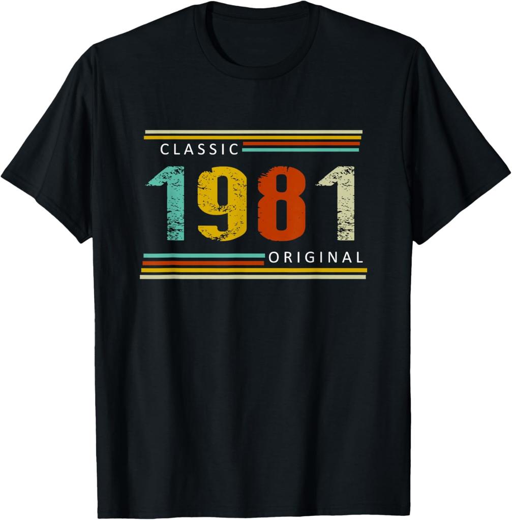 Est 1981 Limited Edition 45th Birthday Vintage 45 Year Old TShirt Retro Vintage Clothes Tops Round Neck Graphic T Shirts