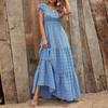 Women Maxi Dress Long Floral Print Ladies Summer V Neck Casual Holiday Sundress