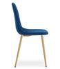 PADVA chair - navy blue velvet / oak legs x 1