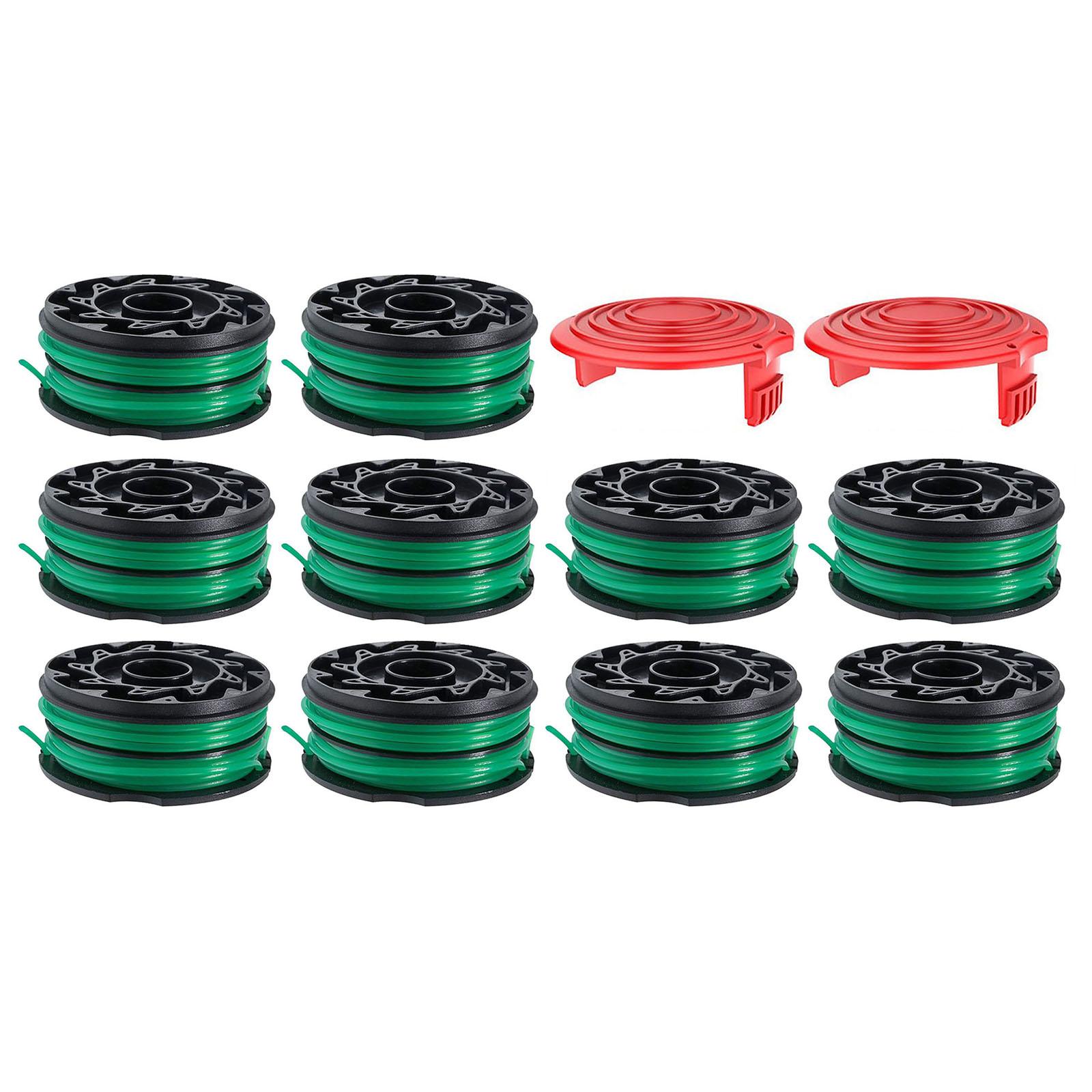 

For Black & Decker Lawn Mower 10 DF-080-BKP Nylon Wire Spools + 2 RS0011 Spool Caps A