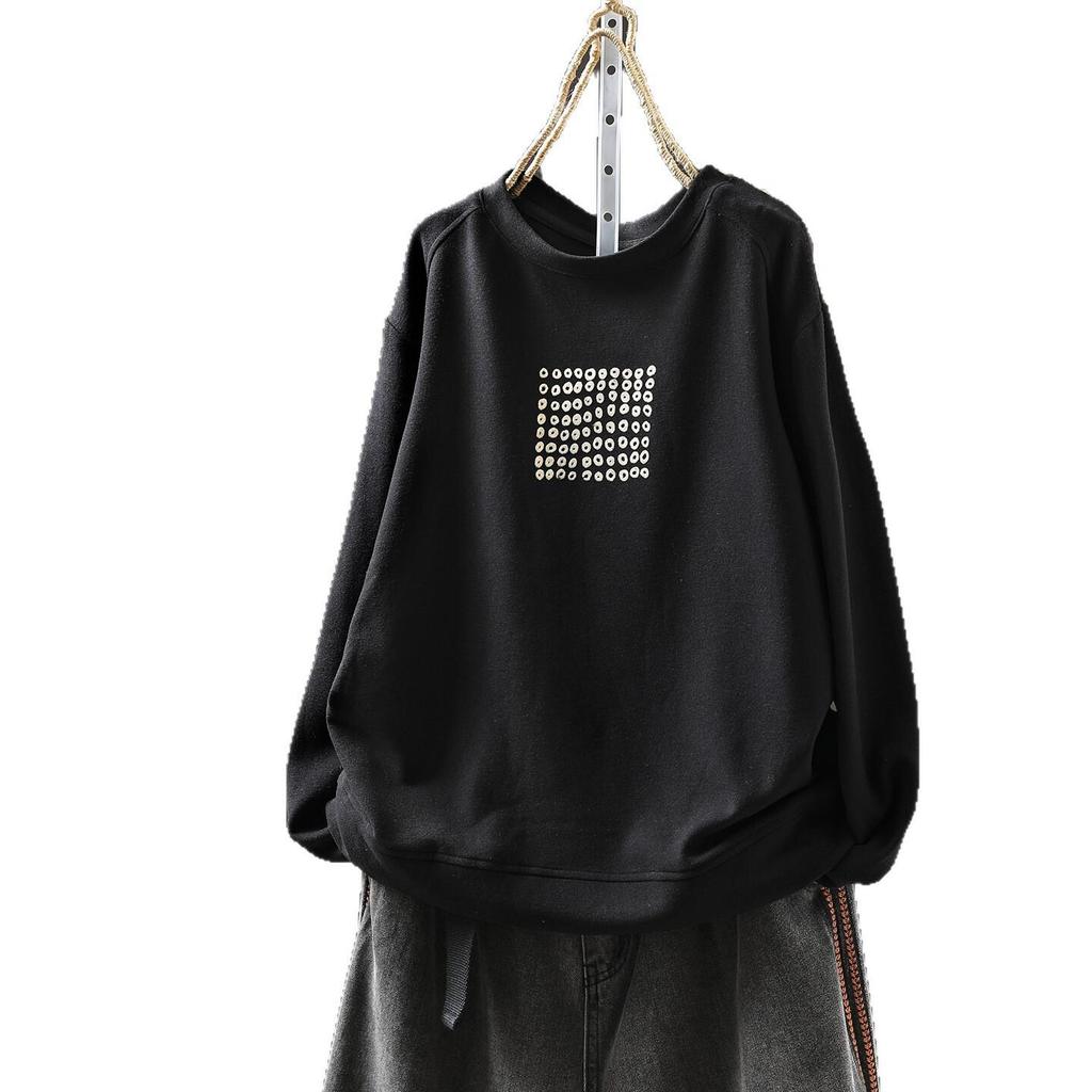 2025 Versatile Round Neck Fleece Pullover Hoodie