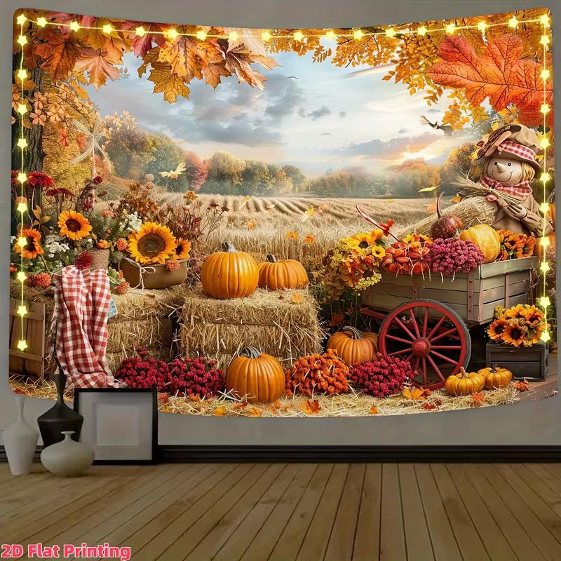 2D Thanksgiving Farm Backdrop Autumn Scenery Photography Background