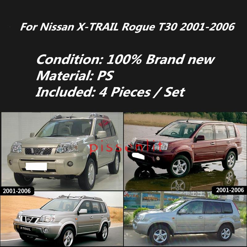 For Nissan X-TRAIL Rogue T30 2001-2006 Outer Trim Chrome Accessories Window Visor Rain Guards Shelters Weathershields Shelters