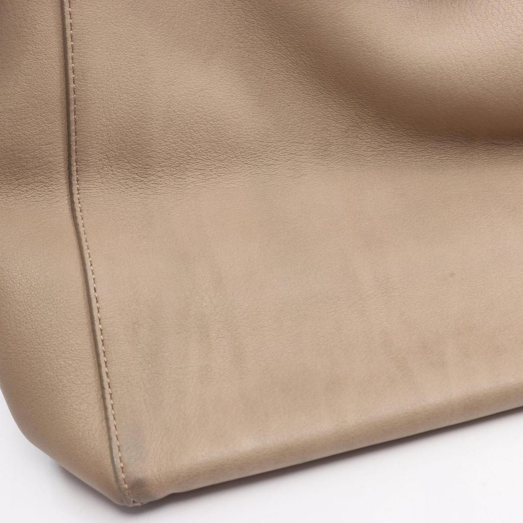 Used CELINE Hippo phantom Tote Bag leather Beige Used Women