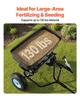 Tow Behind Broadcast Spreader, 130LBS Capacity, Tow/Push Garden Spreader with 13 In Tires, 30 Adjustable Setting & 9.8 Ft Spreading Width, Lawn