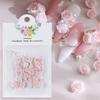 3 Packs 30 Gradient Carved Rose Nail Accessories, Dragon Sand, Gemstones, Rose Flowers with Steel Beads and Pearls, Nail Accessories