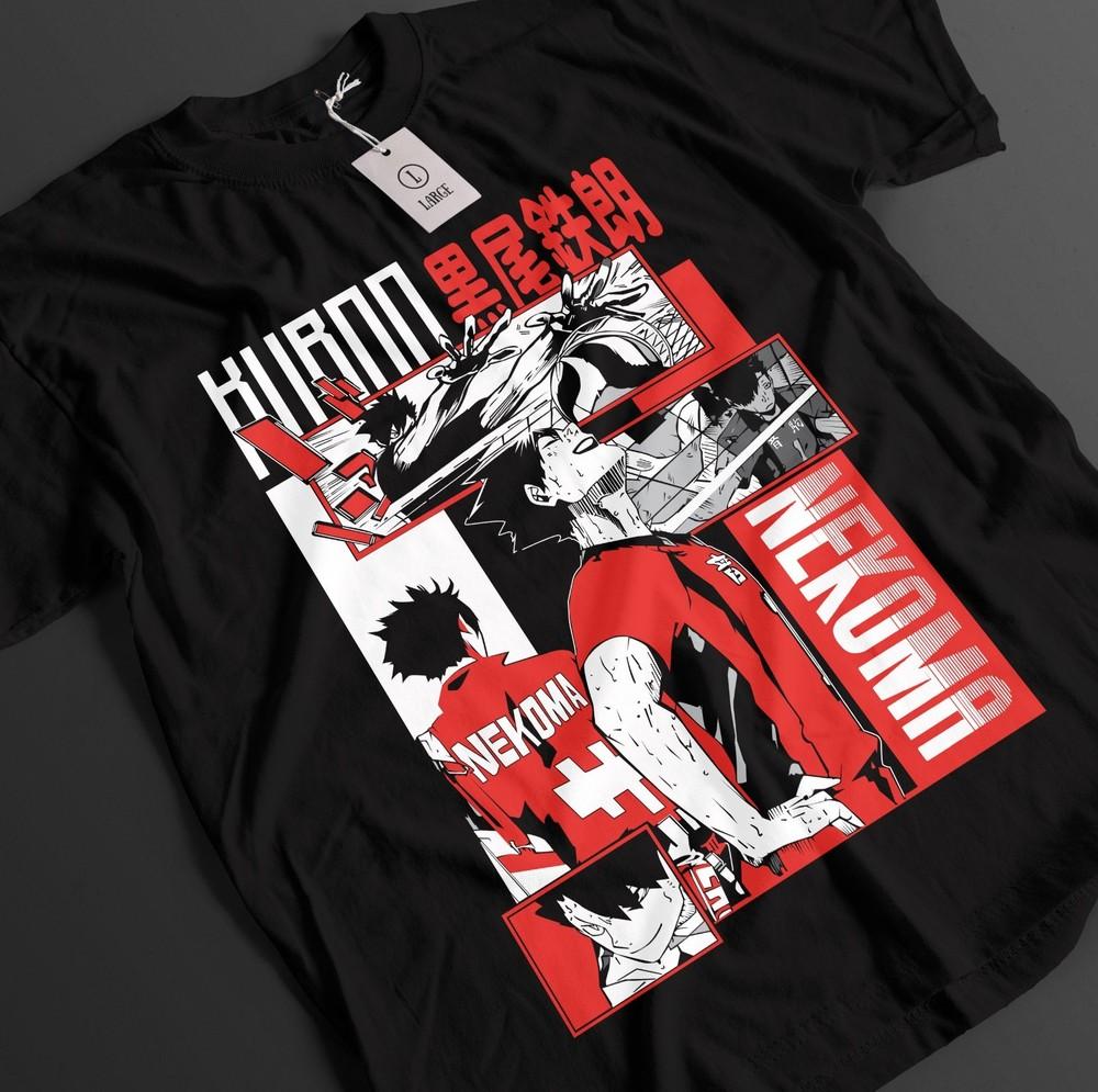 

Футболка Haikyuu Футболка Шоё Хинаты Футболка Кагеямы Футболка Цукишимы Куроо Спортивная футболка Аниме L