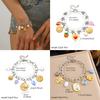 DIEYURO 316L Stainless Steell Flower Pearl Rhinestones Pendant Bracelet For Women Fashion New Classic Wrist Chain Jewelry Gift