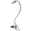 USB Powered ClipOn Desk Lamp Home LED Reading Flexible Table Lamp Silver Warm Light