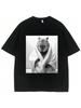 Lustige Capybara im Bademantel Druck T-Shirts Kreativität Beliebt Sommer Kurzarm Baumwolle Übergroß Lässig T-Shirts Unisex Streetwear