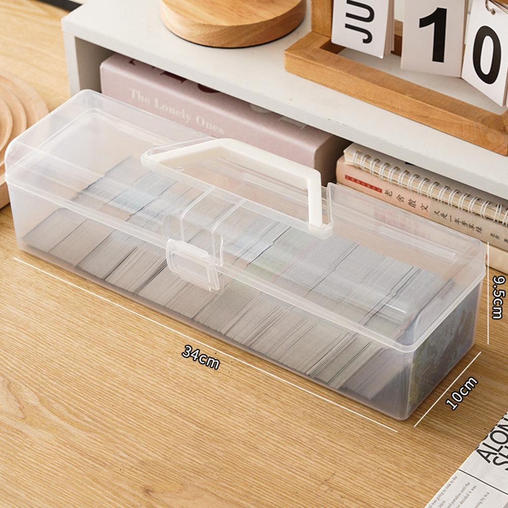 1pc Transparent Idol Photo Storage Case Plastic Albums Photocards Small Card Collection Organizer Photo Card Holder Box