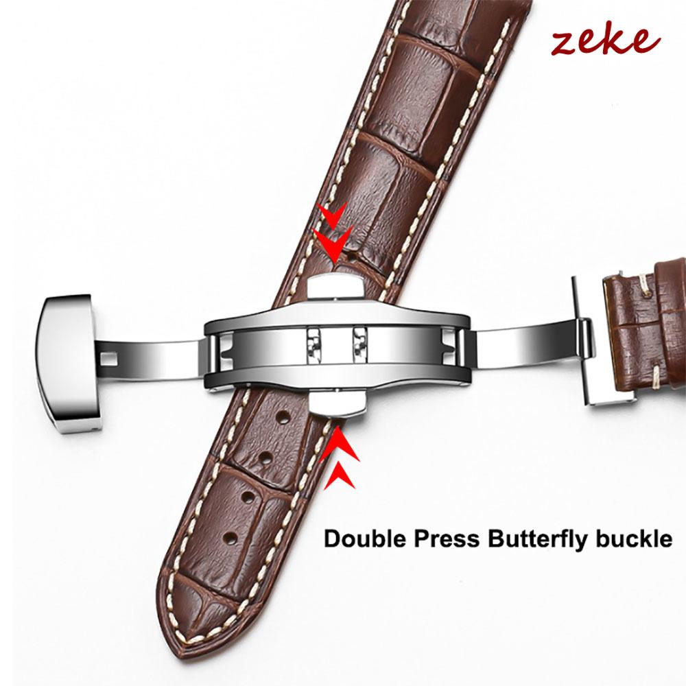 Uhrenarmband 16mm 18mm 19mm 20mm 21mm 22mm 24mm Echtlederarmband Uhrenarmband mit Box Faltschließe Herren Damen Gürtel Armband