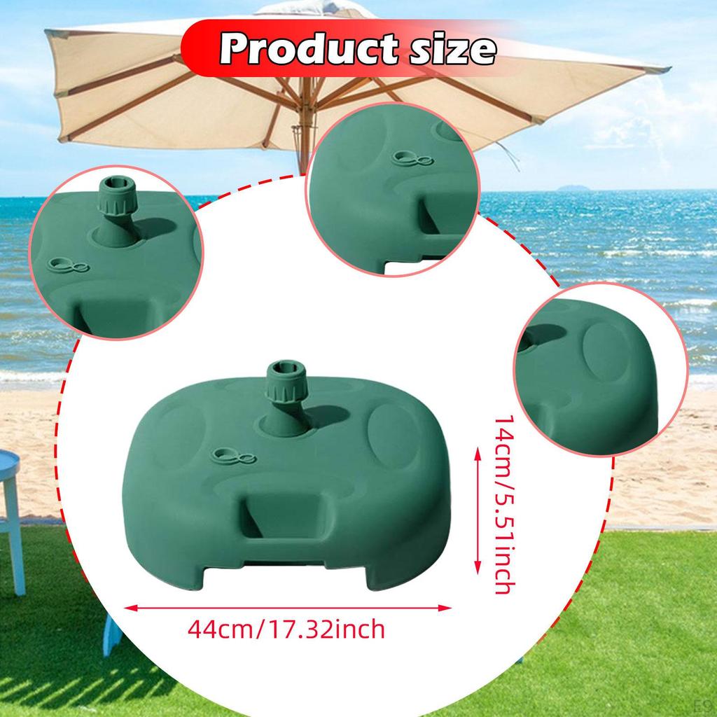 Heavy Duty Base for Patio Umbrella Water Filled Holder Outdoor Use