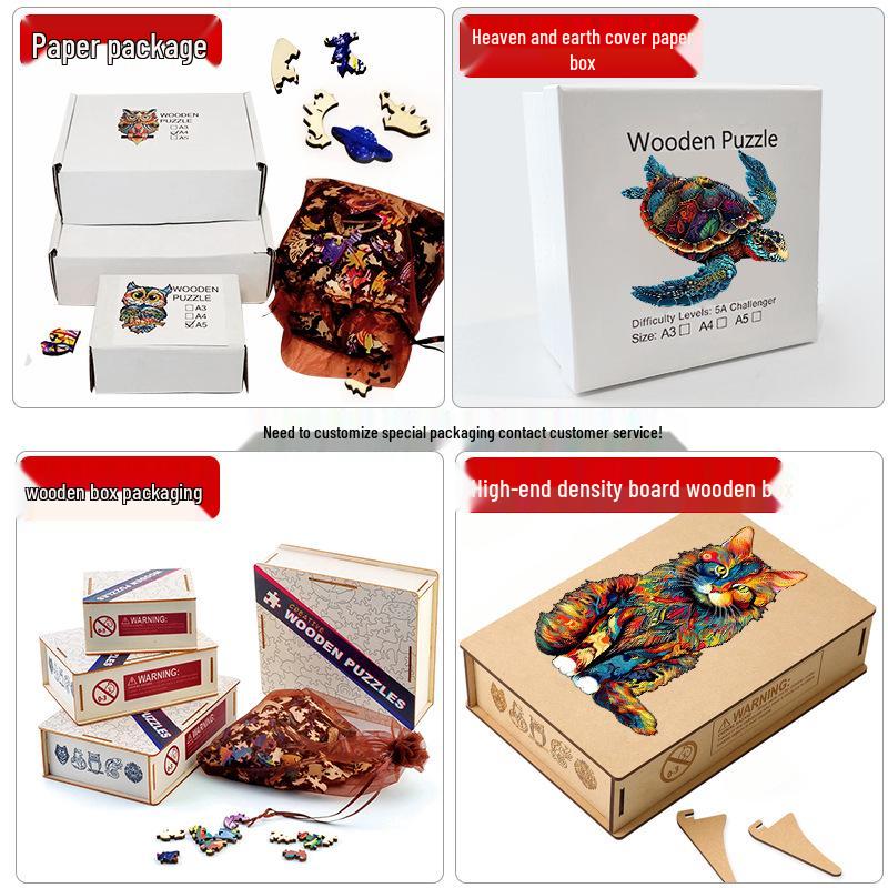 Irregular Animal Dog Penguin Wooden Puzzle in Stock