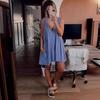 2024 Women's Casual Pleated Vest Dress with Pockets