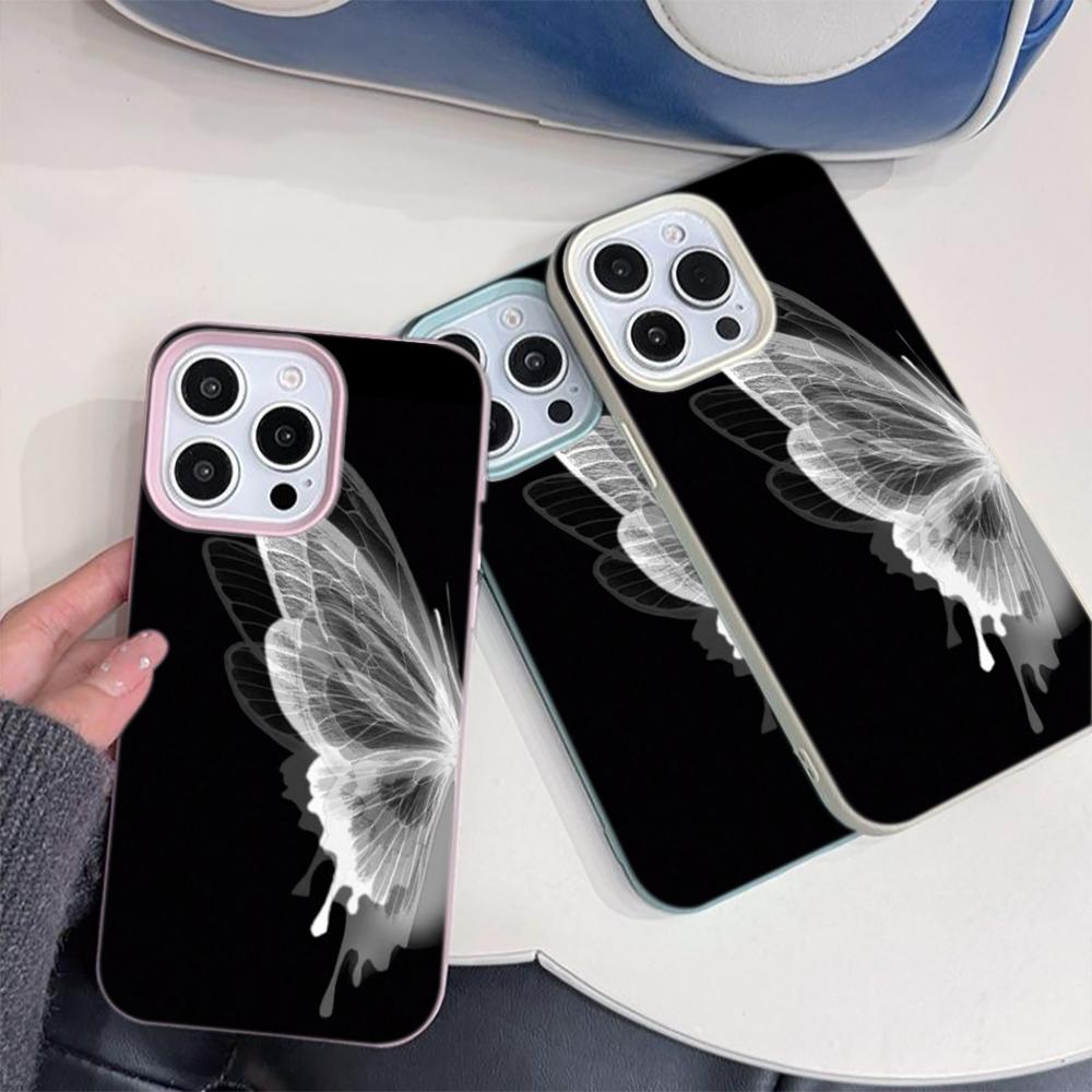 Ice Butterfly Case For IPhone 17 Cases IPhone 15 11 12 13 14 Pro Max 16E 16 Plus Stylish Patterned Design Phone Cover