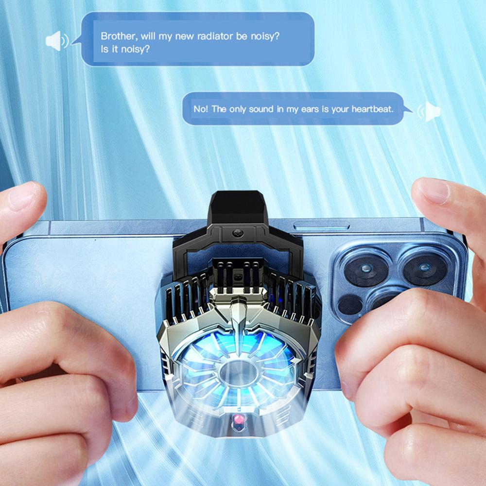 X20 Cell Phone Heat Sink Semiconductor Cooling Fan with 2 Stages Adjustment Low Noise Back Clip for Gaming