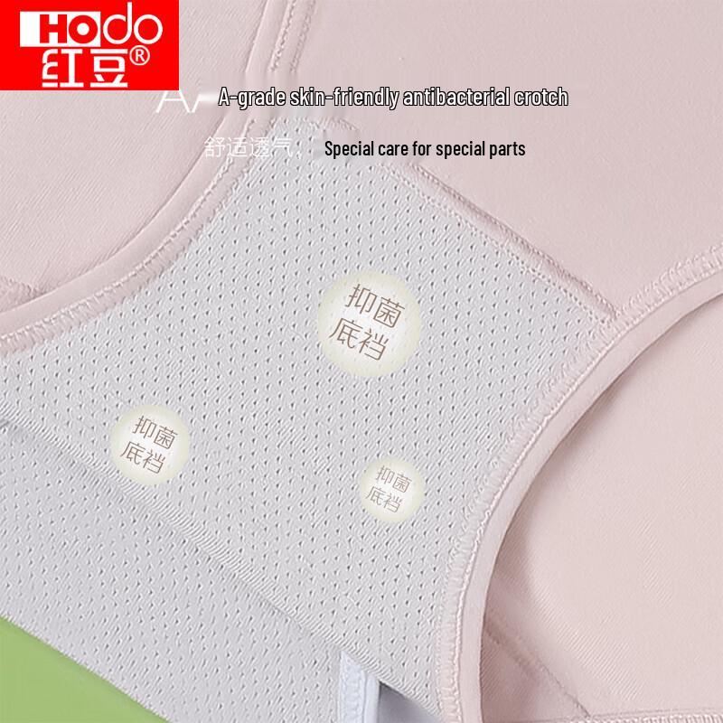 Hongdou Women's Antibacterial High-Waist Tummy Control Briefs 4-Pack
