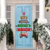 Reusable Holiday Door Hanger Santa Design Christmas Celebration Paper Decors