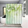 Tenda da Doccia Lavabile Resistente allo Sporco con Motivo a Vite Verde, Tenda da Bagno Impermeabile in Poliestere per Decorazione Domestica