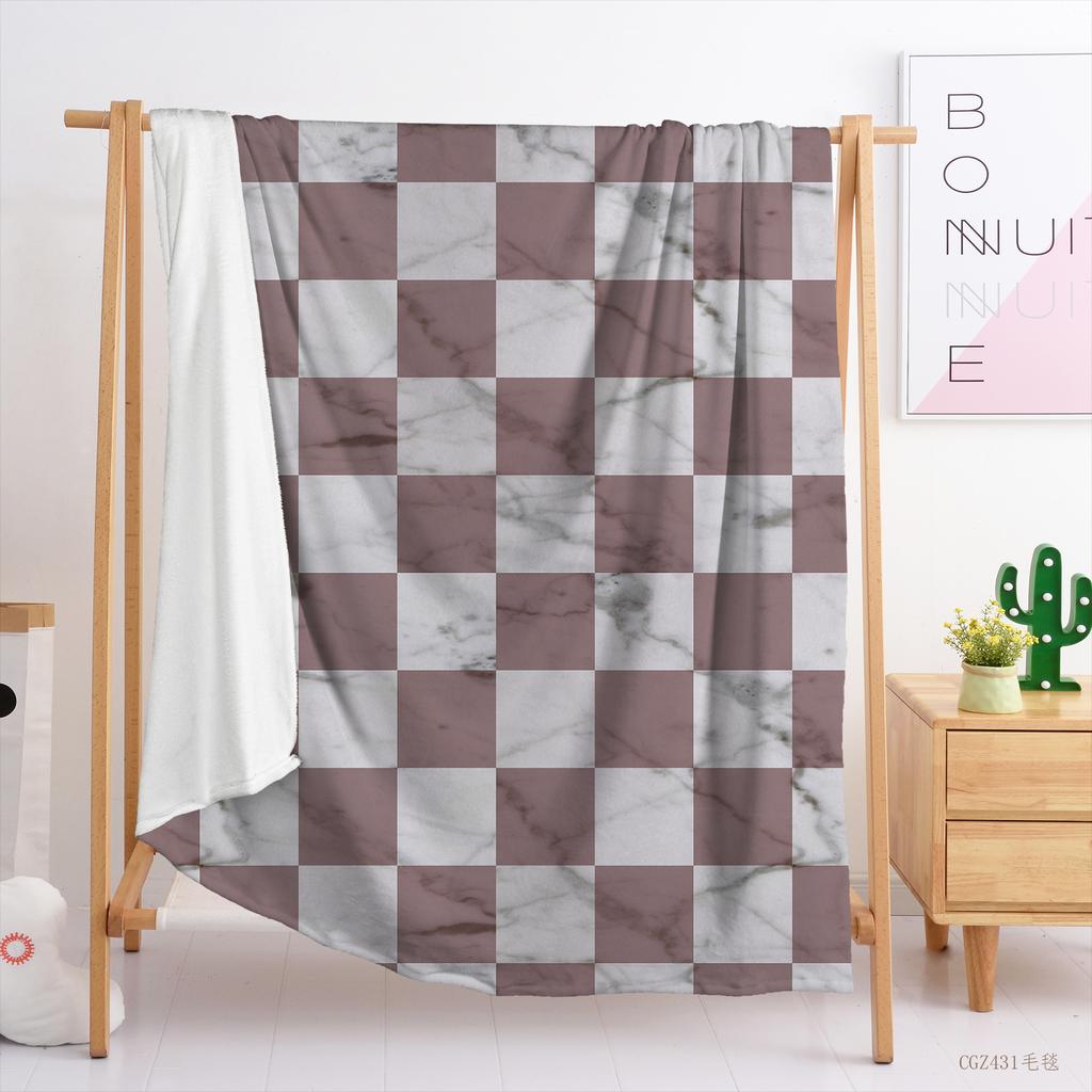 Böhmische Digital bedruckte Flanell Multilaterale Karodecke Decke Farbe Klecks