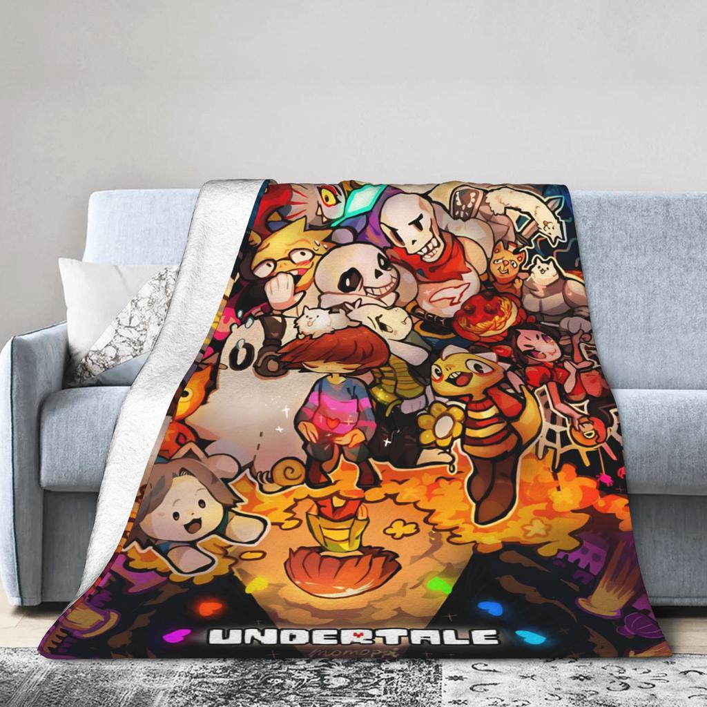 Undertale Blanket Coral Fleece Plush Summer  Multi-function Soft Throw Blanket for Bed Outdoor Plush Thin Quilt