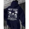 Coastal Coconut Tree Printed Men's Hoodie Summer Casual Long Sleeve Jacket for Men and Women