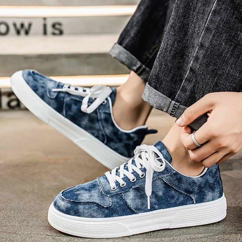 2025 Summer Men's Canvas Shoes Breathable Soft Sole Casual Shoes Versatile Retro Denim Shoes Designer Brands Zapatos De Hombre